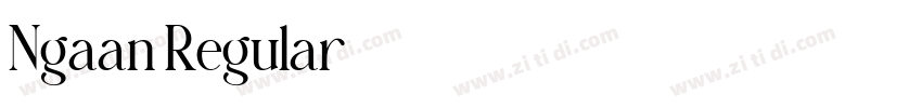 Ngaan Regular字体转换